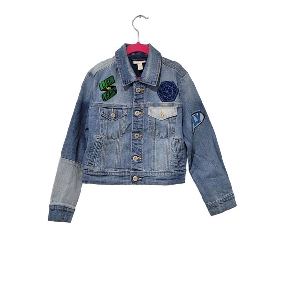 Cat & Jack Girls Denim Jacket Size 6/7 Color Blue - Picture 1 of 6
